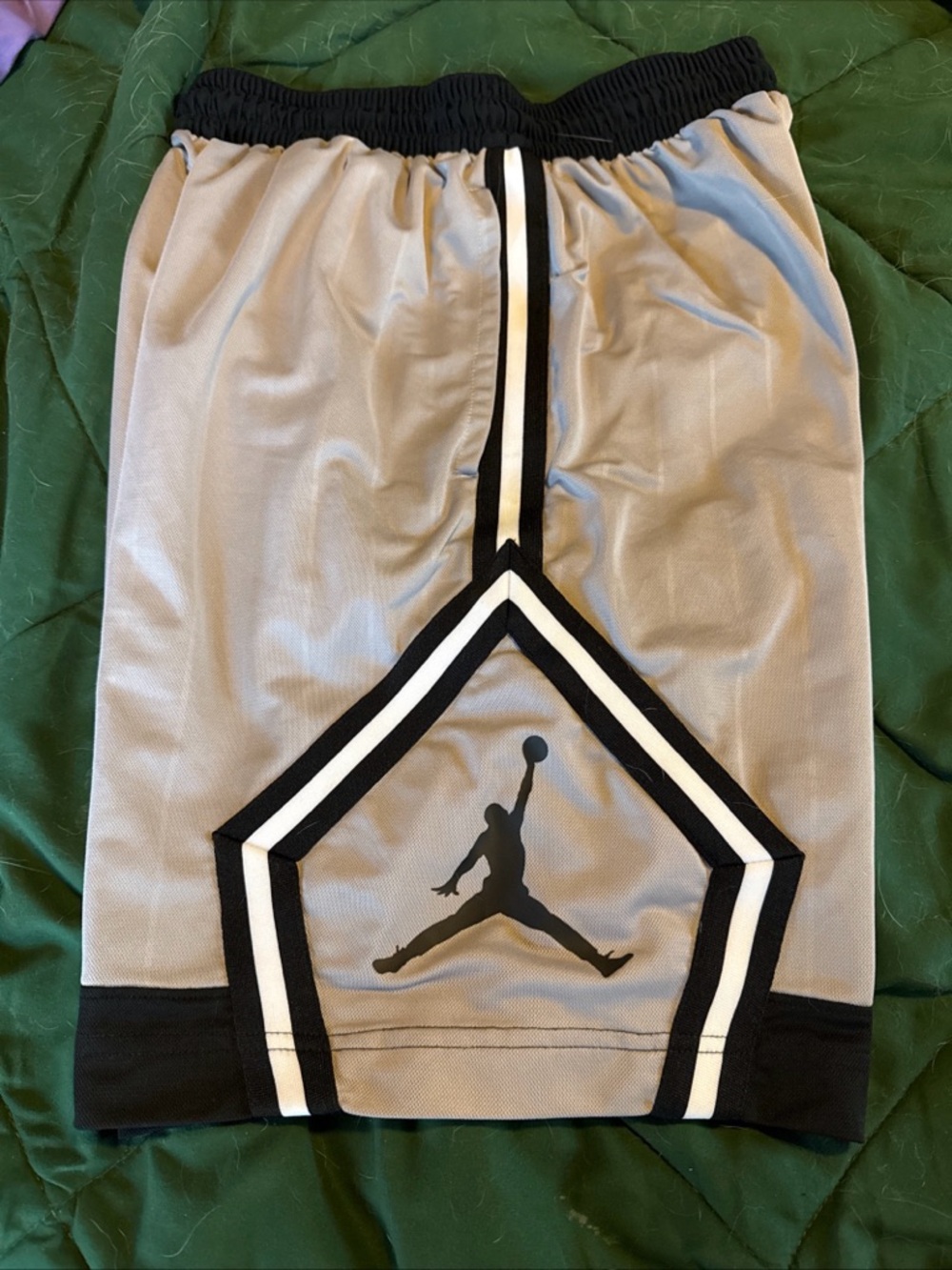 Jordan Grey Athletic Shorts with Black & White Trim